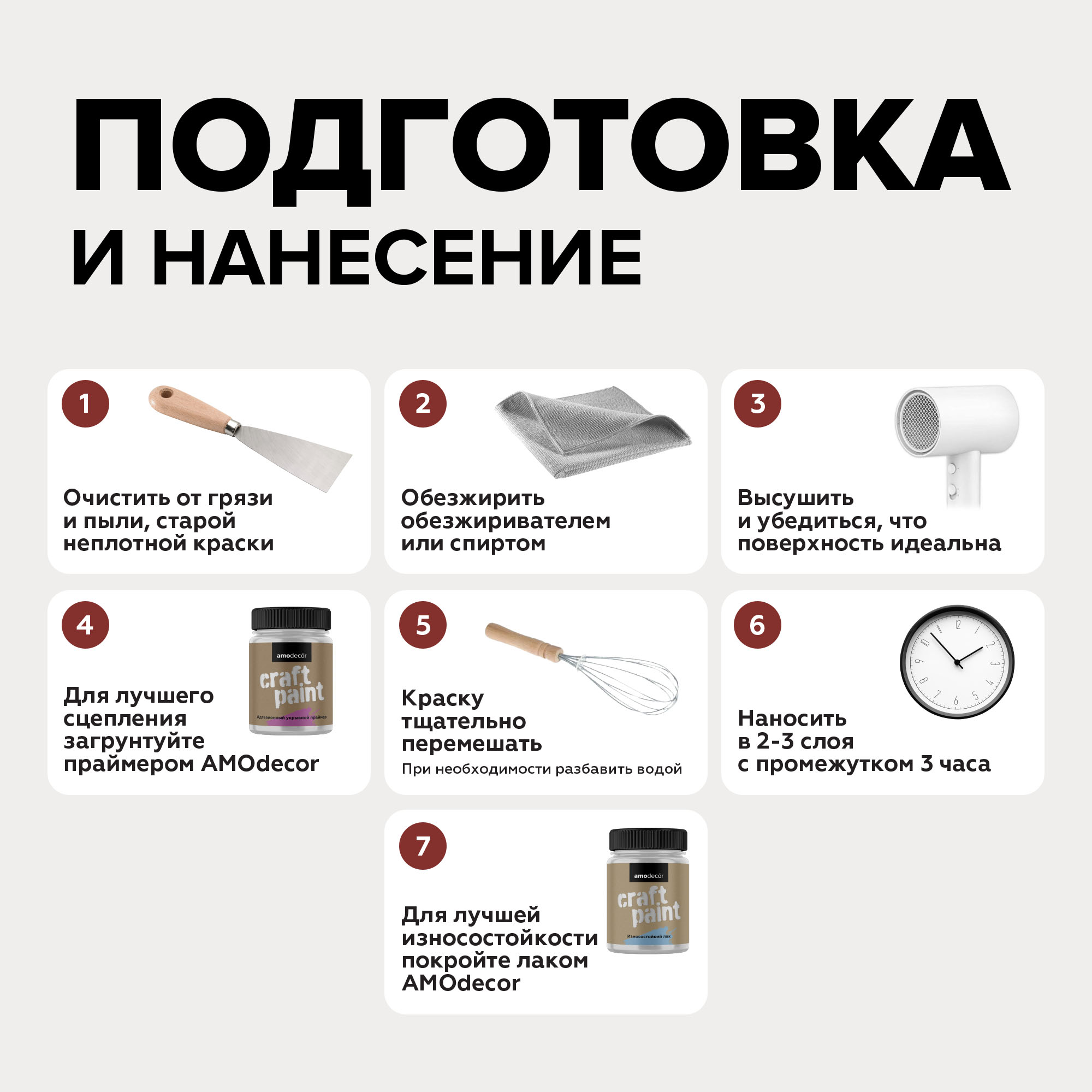 Меловая краска для мебели АМОdecor, Фестивальный красный, 0,25 кг, AMO — купить для внутренних и наружных работ