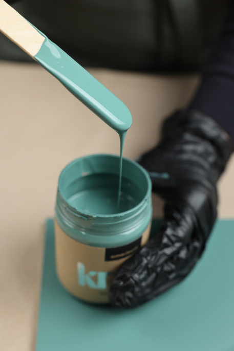 Меловая краска для мебели АМОdecor — лакокрасочное покрытие AMO, Нефрит, 0,25 кг, для внутренних и наружных работ